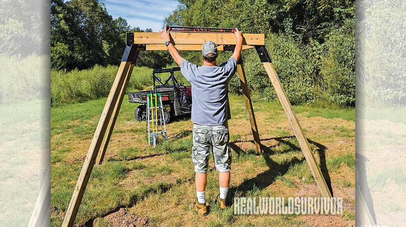 Setting the elevated platform so that it is level is important to the reassembly of the stand.