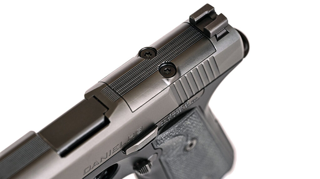 The Daniel Defense H9 is optic-ready but instead of a mounting plate, the pistol comes with a couple for a plate.