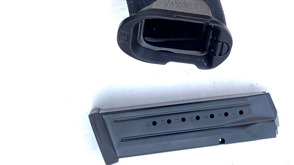 The flared magazine well of the Ed Brown Fueled M&P 2.0 allows for fast reloads.