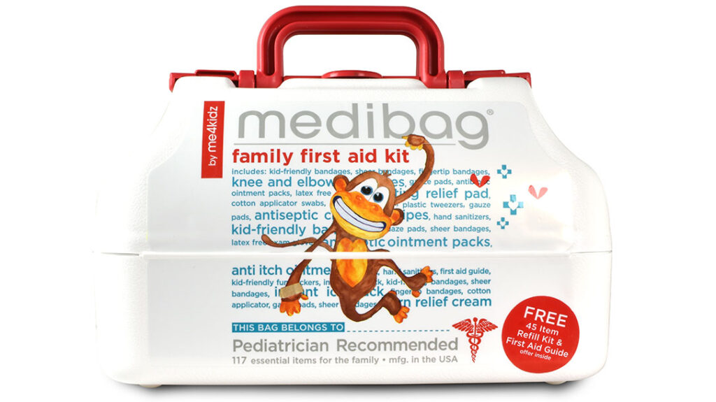 First aid kits with children-friendly designs and characters can make injuries less scary for young ones.