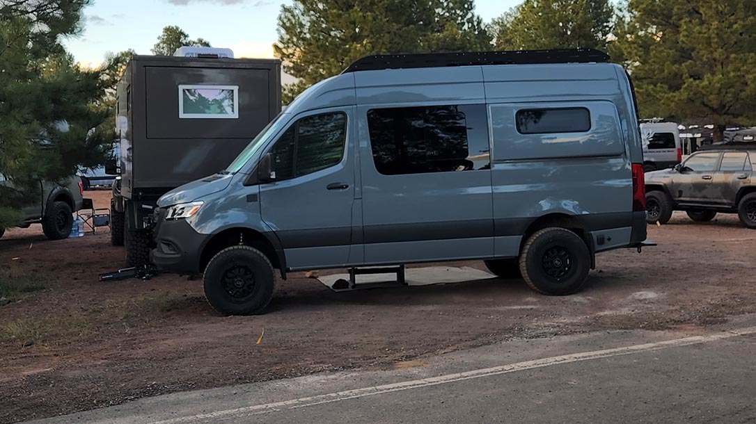 A large van such as one from Sportsmobile makes Overlanding a breeze.