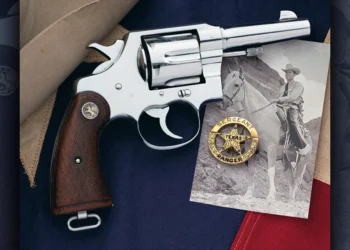 This photo of the TPSD revolver was used as a model in the restoration of the author’s gun; it had been carried by a Texas Ranger.