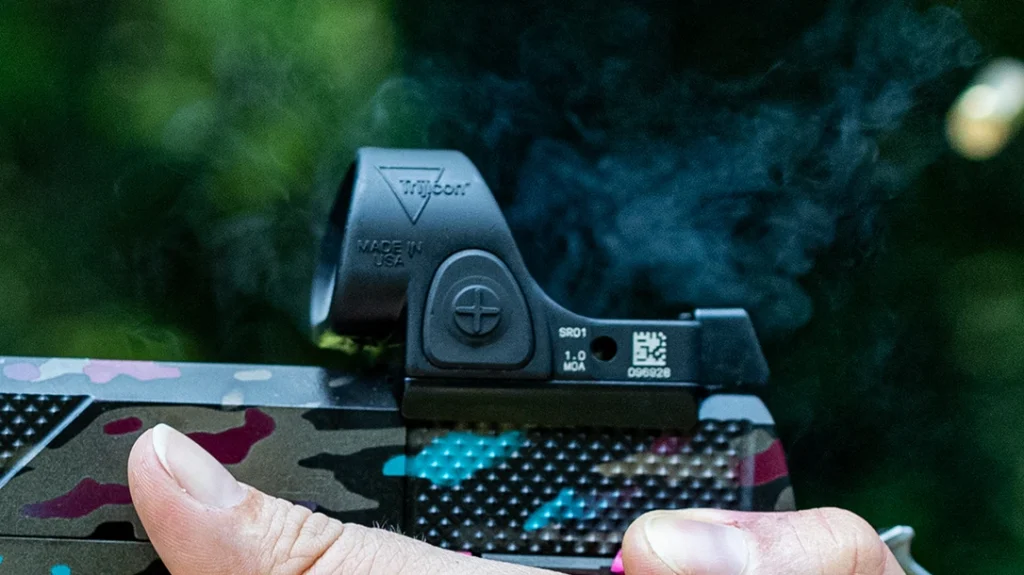 The Trijicon SRO is one of the best competitive pistol red dot optics ever made.