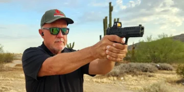 Shooting the Springfield Echelon 4.5F pistol.