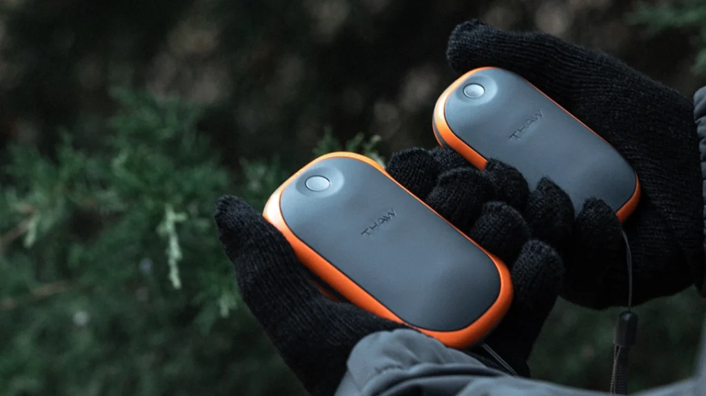 Cool Weather Gear: The dual-purpose USB-C rechargeable Hand Warmer and Power Bank by THAW™ is designed to keep you warm and charge your USB-powered devices.