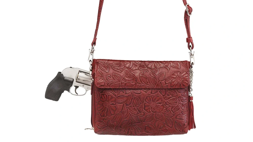 Gun Toten Mamas Debosed USA Cowhide Clutch Purse.