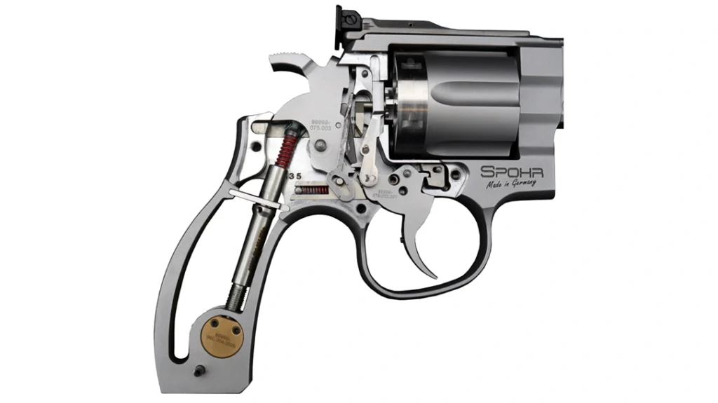 The Spohr L562 features a mechanical copy of a Smith & Wesson action but with all the parts made from forged stainless steel.