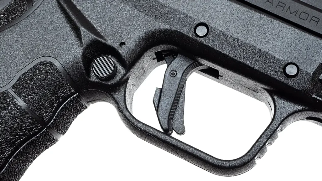 The large trigger guard on the XD Mod.3 OSP. 