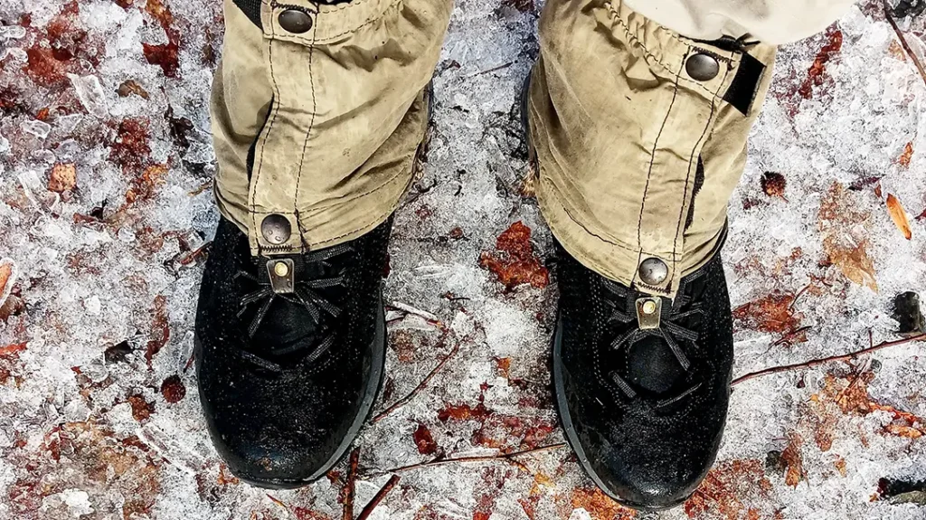 Good boots and gaiters should be part of your winter hacks. 