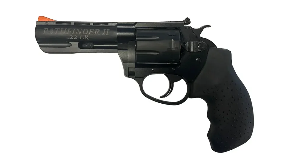The Charter Arms Pathfinder II is chambered in .22LR.