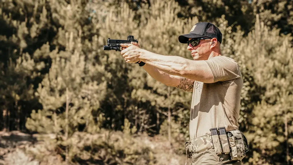 The Defender-ST Enclosed Solar Micro Red Dot uses a DeltaPoint Pro mount.