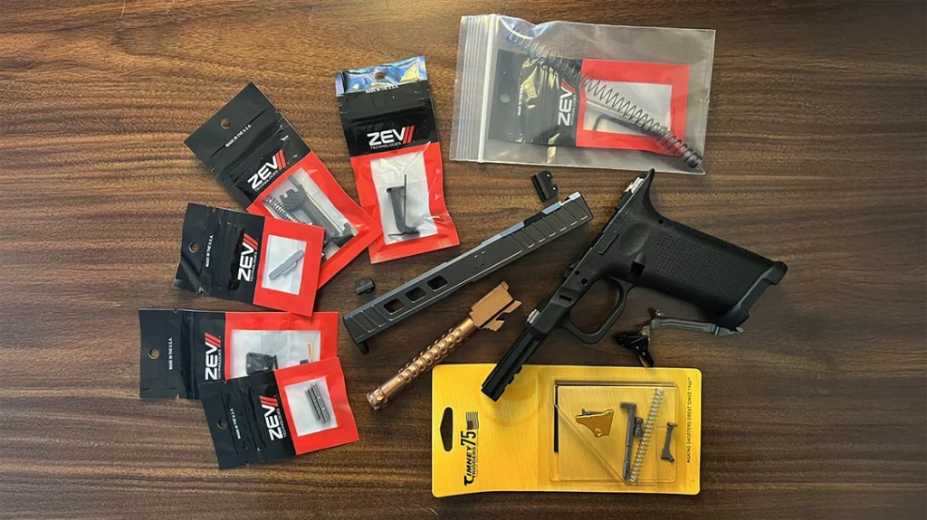 The parts for my Glock 17 build consisted of products from Lone Wolf, ZEV Technologies, and Timney Triggers.