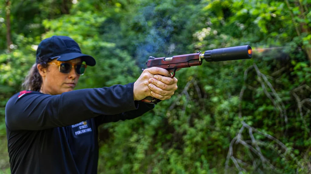 The signature and felt recoil reduction is what I found more impressive with the Quell suppressor.