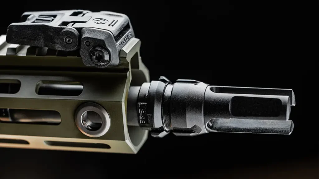 The Watchtower RAIDER 15 SD has a Keymo flash hider.