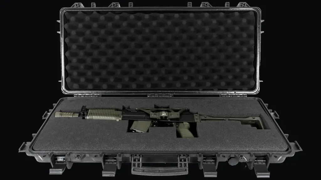 The SAM7K SBR comes in a hard case.