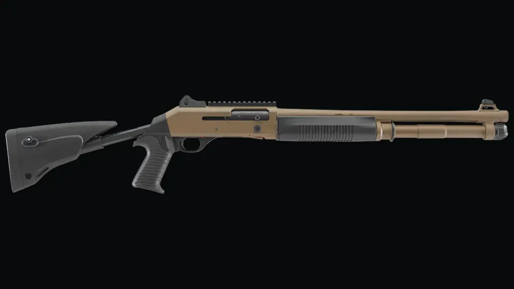 The Benelli M4 EXT in FDE.