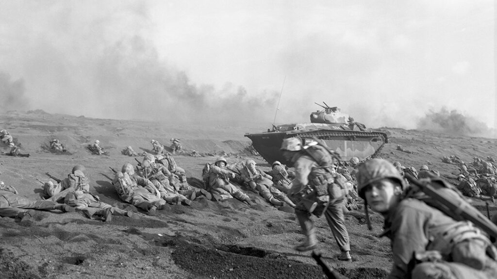 The United States Marine Corps in WWII.