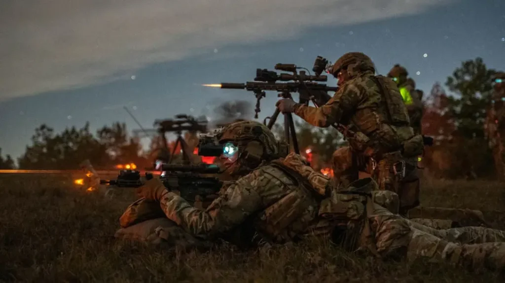 US Army Ranger School night operations.
