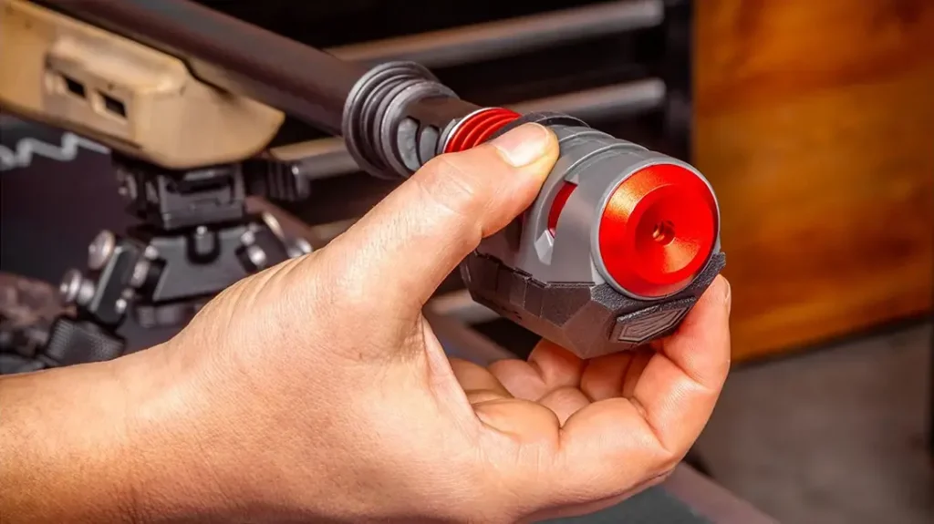 The Scope Mounting & Bore Sighting Kit comes with a boresighter.