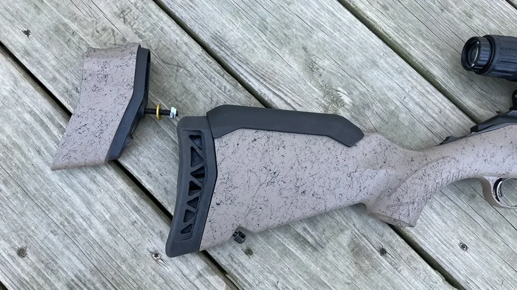 Ruger designed the G2 stock so a section can be removed reducing length of pull down 12-inches. Ideal for smaller stature hunters.