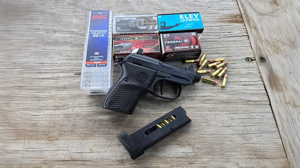 The author ran mostly CCI Mini Mag and Federal Auto Match through the Beretta 20X Bobcat, although he did try a variety of other loads as well.