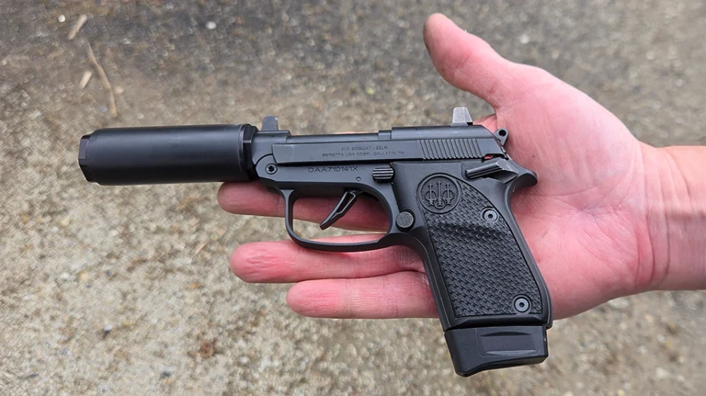 The author bought the Beretta 20X Bobcat specifically to match up with my Bowers Bitty suppressor.