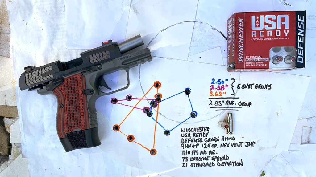 Recoil of the Kimber CDS9 Micro-Compact was softer than you would expect with a pistol of this size due to the dual nested recoil spring.
