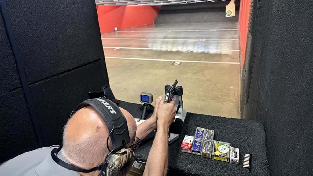 Shooting was done in single-action mode, from the bench, using a Ransom Steady Rest.