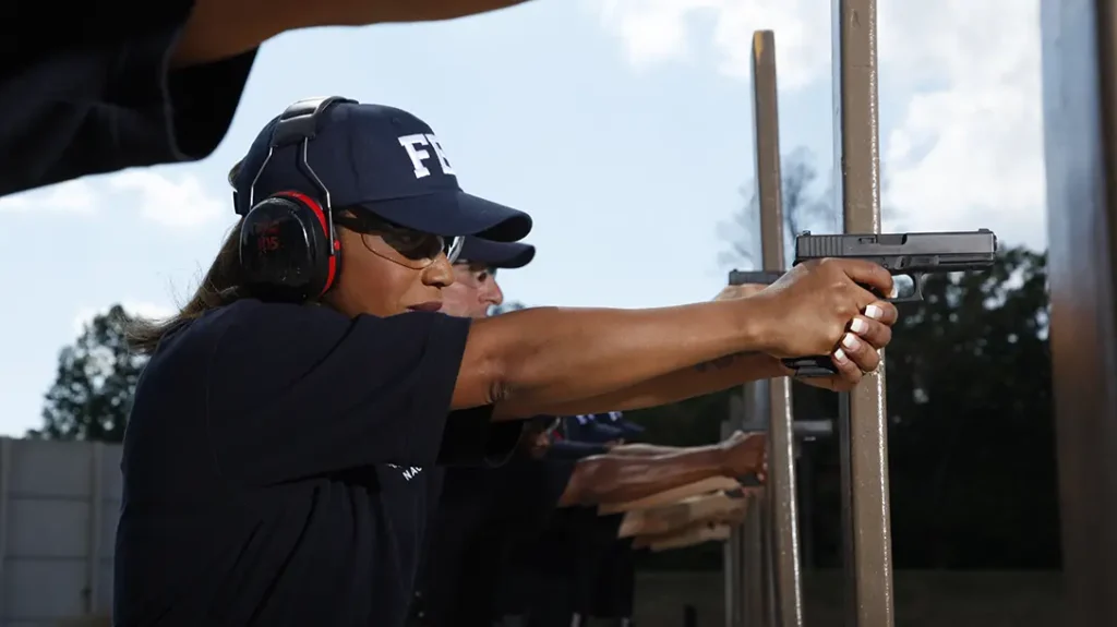 The FBI Pistol Qualification Course tests speed.