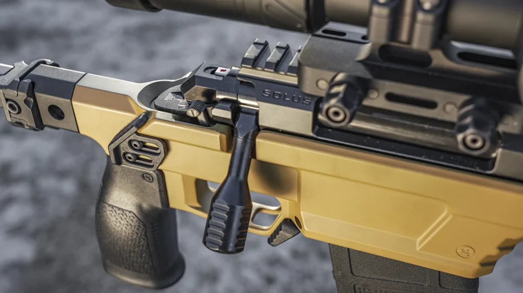 This is a bolt-action pistol, with a precision look, feel, and function morphed with SBR compactness, convenience, and, of course, coolness factor.