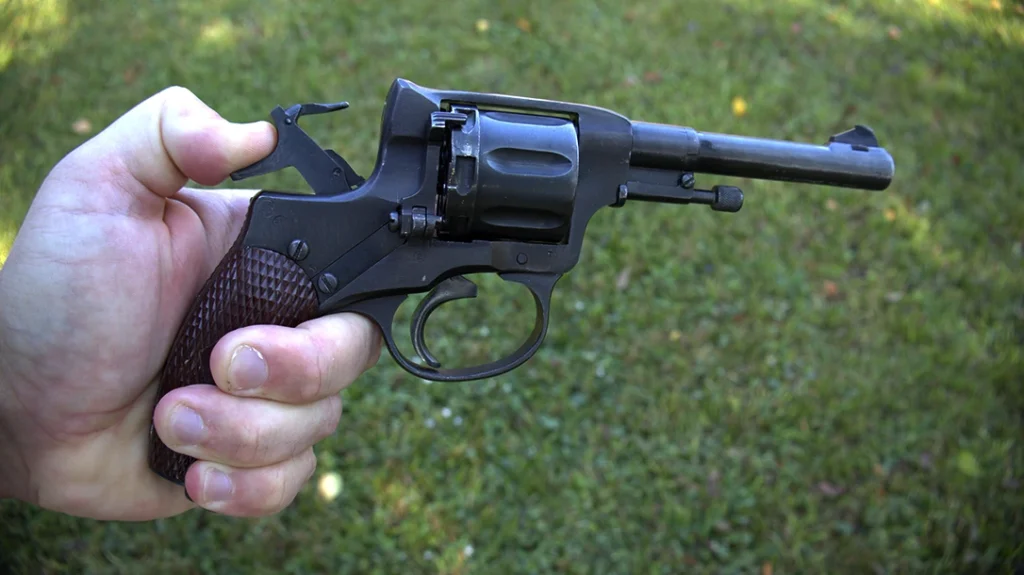 Nagant revolver timing testing.