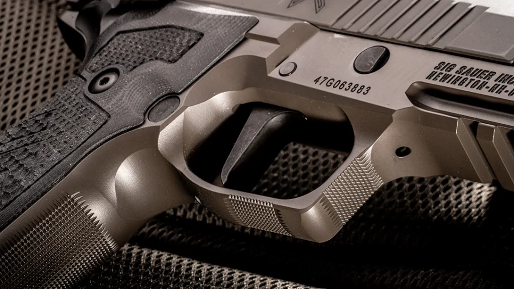 After shooting over three hundred rounds over a few hours, I didn’t notice any cutting or hot spots on my stronghand middle-finger knuckle, where that would be an issue.