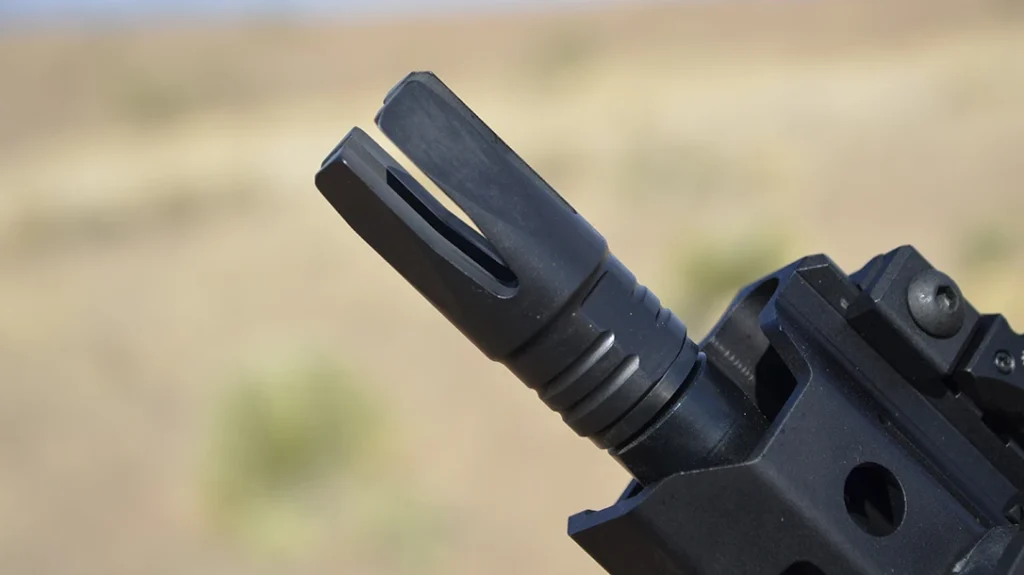 The muzzle is threaded at ½ x 28 and has an excellent 4-prong flash hider that comes standard on this model.
