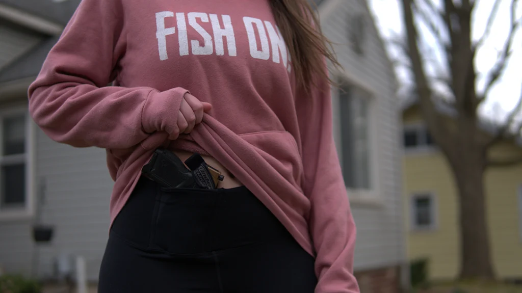 Many concealed-carry undershirts, jackets, pants, and even leggings are made with integrated holsters or pockets.