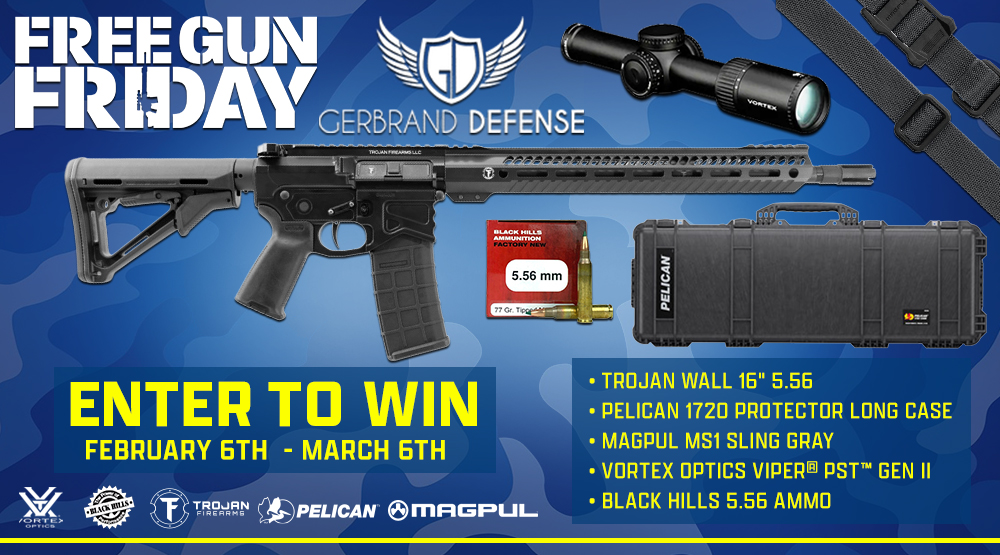 February Free Gun Friday: Gerbrand Defense, Vortex, and Black Hills Ammunition February Free Gun Friday: Gerbrand Defense, Vortex, and Black Hills Ammunition
