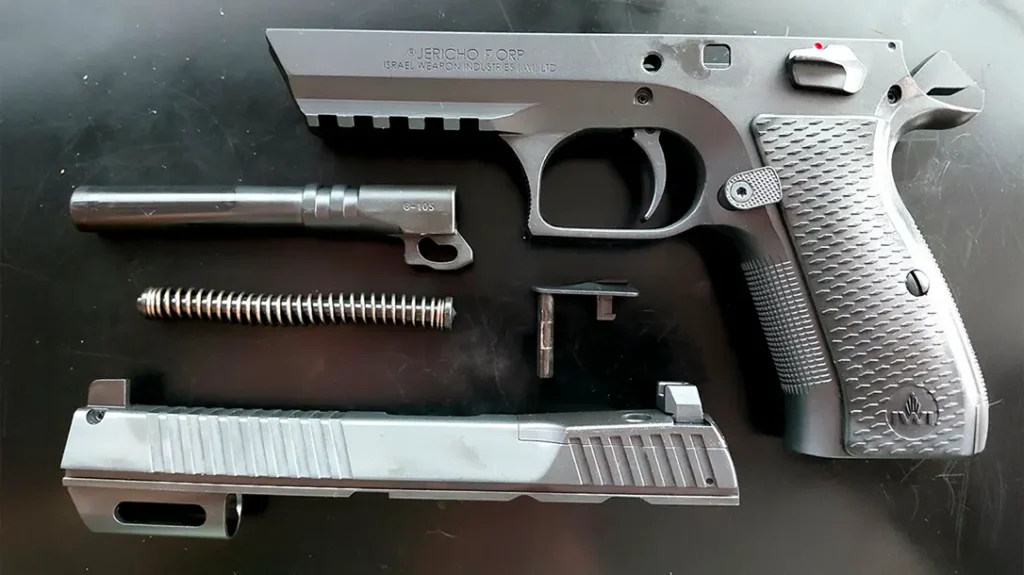 Disassembly is essentially the same as the CZ-75, using the slide release as a takedown pin.