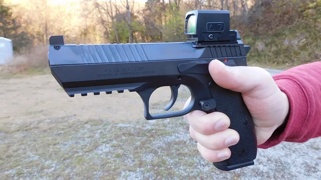 Stippling on the grip panels provides a firm 360-degree grip without being overly aggressive.