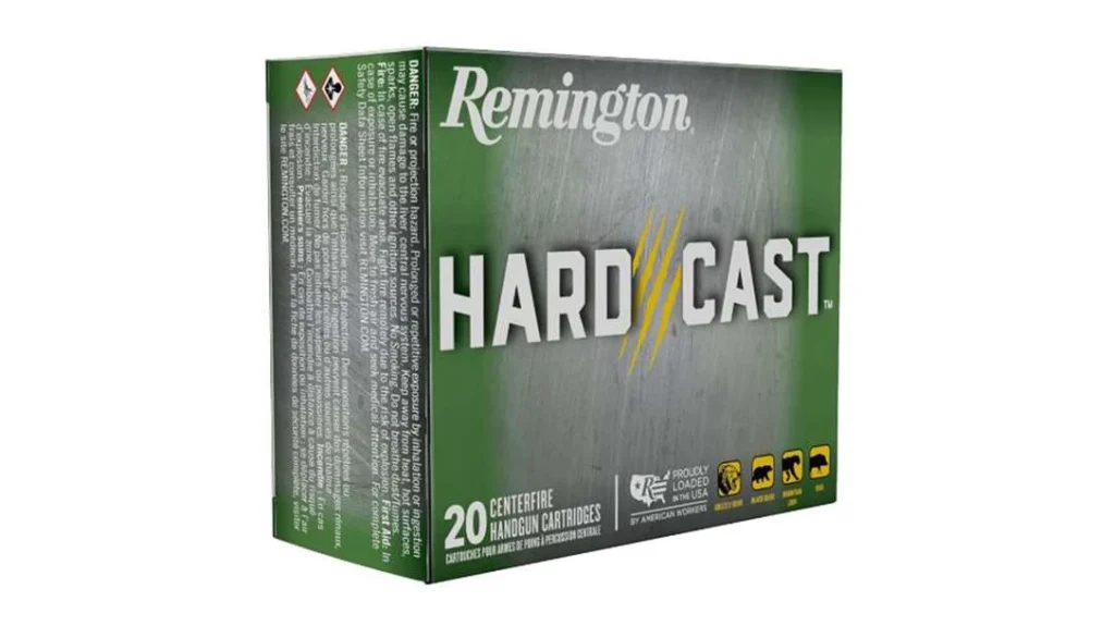 Remington Ammunition: Hard Cast: 10mm 200 gr., .44 Magnum 260 gr., .357 Magnum 180 gr., & 9mm +P 145 gr. SHOT Show Handgun Ammo.