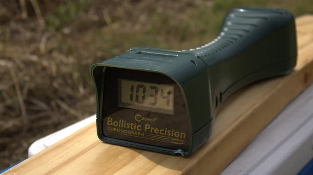 The average velocity the author recorded was 1,007 feet per second.