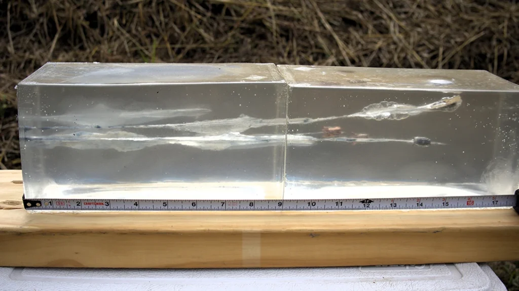 The FBI’s standard of measure in this medium is 12-18 inches of penetration, which we will use for our baseline.