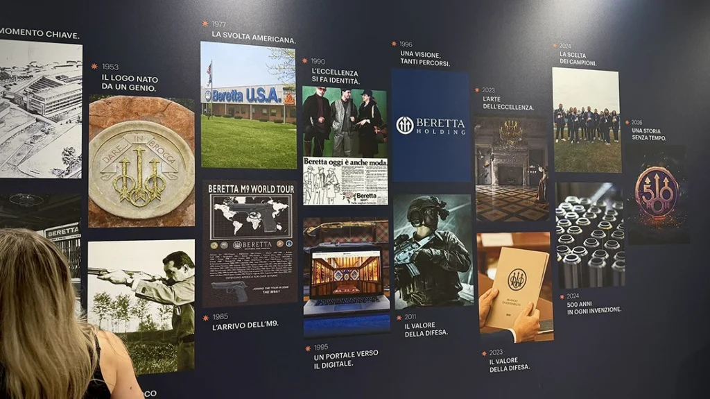 The centerpiece of the show was Beretta, with its impressive presence, showcasing the 500 years it was celebrating.