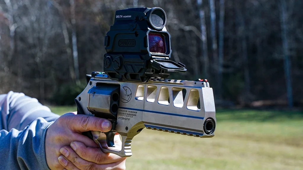 If you’re in the market for a unique revolver that is both fun to shoot and accurate enough to hunt with, look no further than the Chiappa Rhino 60DS in .44 Mag.