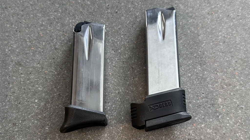 Magazine extensions are a popular handgun modification that increases ammunition capacity, often adding 1 to 6 extra rounds.