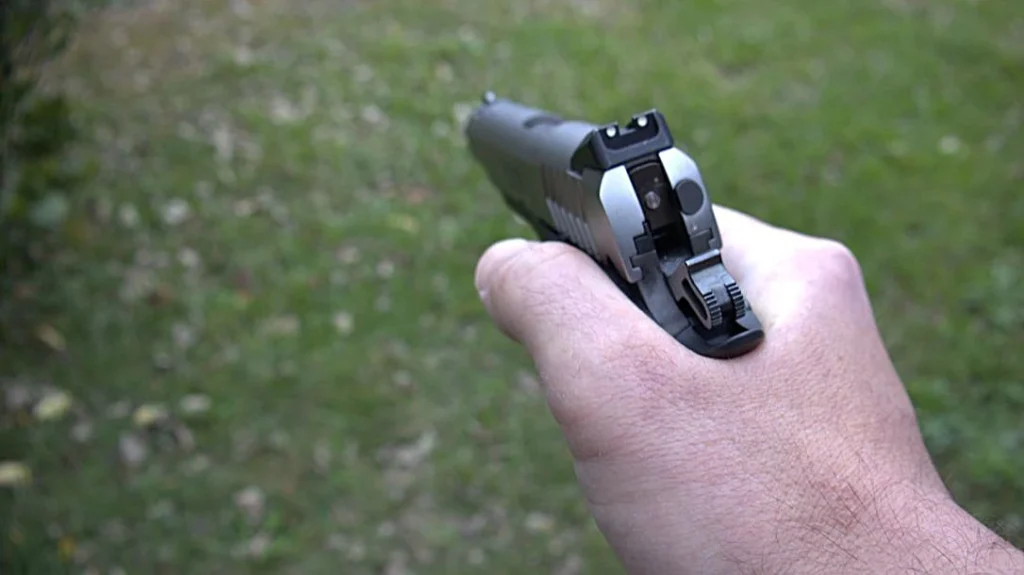 In terms of shooting, the three-dot sights stand out well enough.