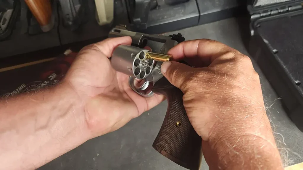 A weakness of the revolver is the more difficult reloading process.