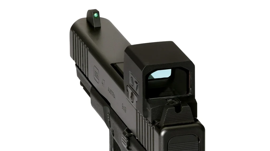 The Meprolight CRIS Backup Sights are a perfect fit on a Glock.
