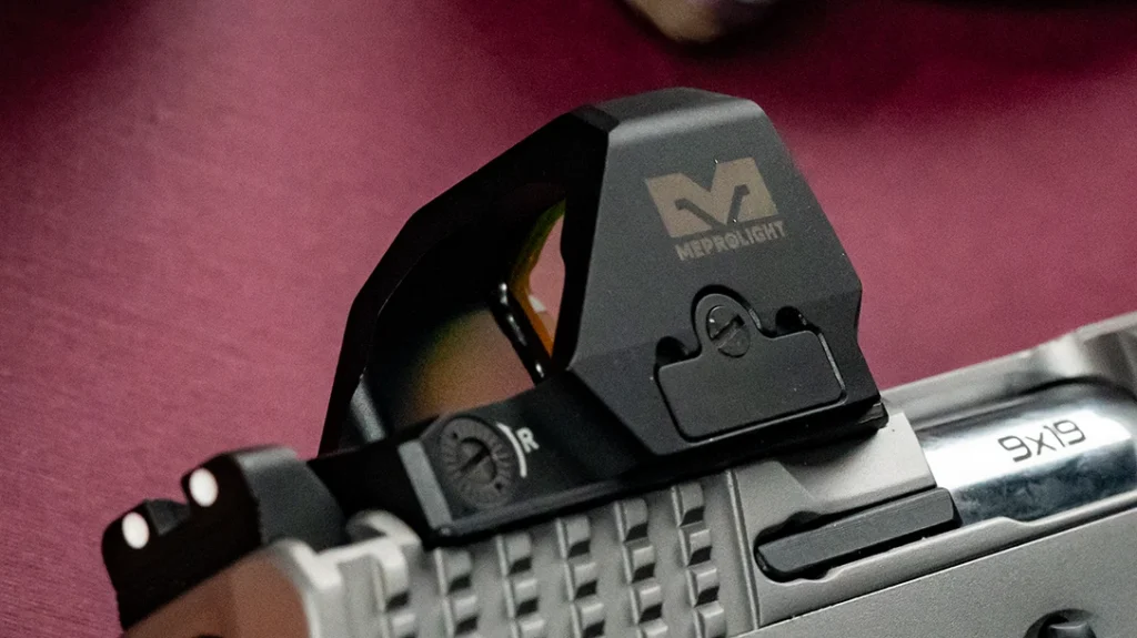 The Meprolight MPO-F deserves its own discussion because it directly impacts how this pistol performs.
