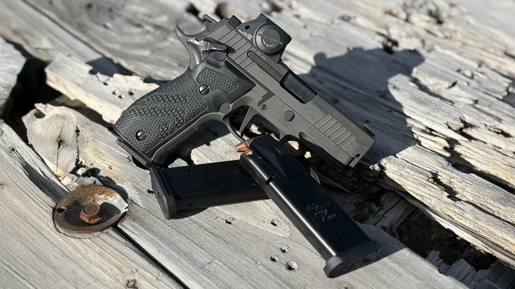 It ships with three flush-fit 18-round Mec-Gar magazines.