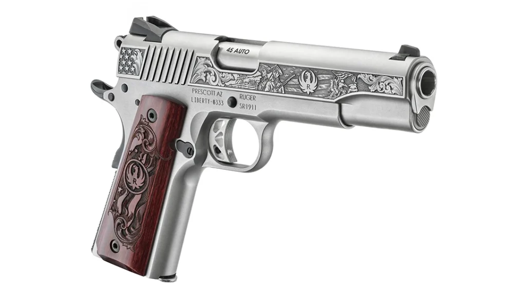 The right side of the Ruger America’s 250th Anniversary SR1911.