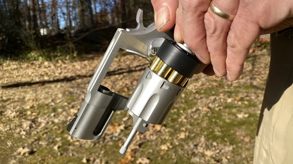 When it comes to fast revolver reloads, the HKS Speedloader #587 offers compact size, simplicity, and simultaneous loading of all cylinders at an economical price of $14 each.